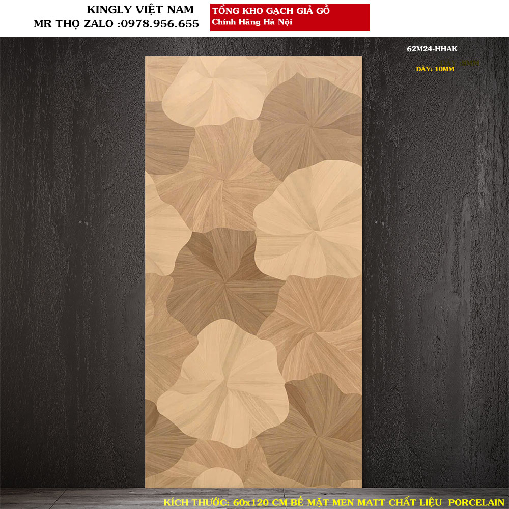 Gạch giả gỗ 60x120 CM Trung Quốc 62M24